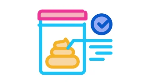 Feces in vitro test Icon Animation Stock Footage 145279779