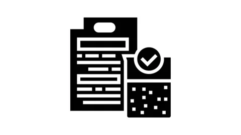 Fecund soil certification glyph icon animation Stock Footage 164842602
