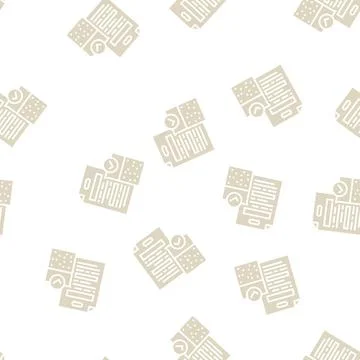 Fecund soil certification glyph seamless pattern Stock Illustration