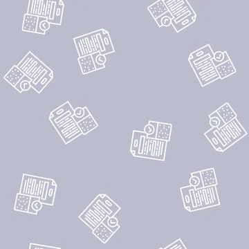 Fecund soil certification line seamless pattern Stock Illustration