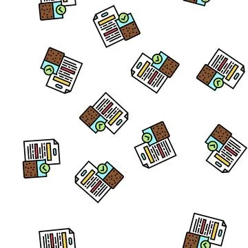 Fecund soil certification vector seamless pattern Stock Illustration