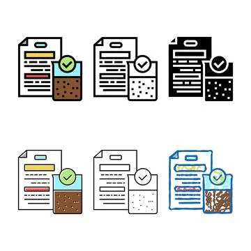 Fecund variants soil certification color icon vector Stock Illustration