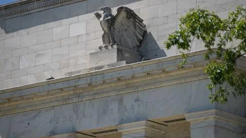 Fed Building in DC, A Key Architectural Highlight of Economic Importance Fotos de archivo