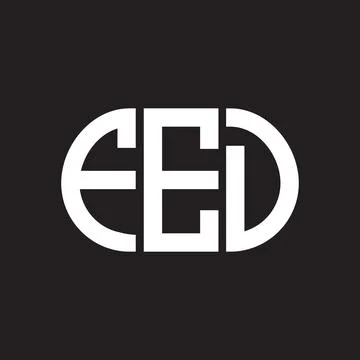 FED letter logo design on black background. FED creative initials letter logo Stock Illustration