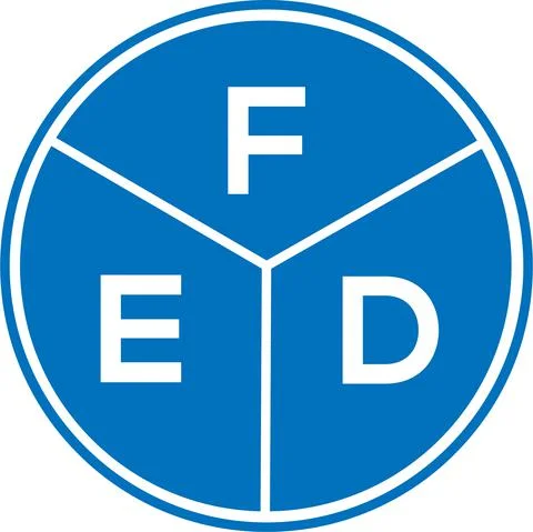 FED letter logo design on white background. FED creative circle letter logo c Stock Illustration