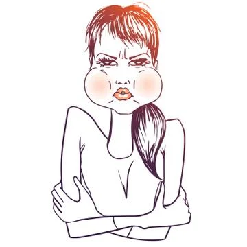 Fed up woman Stock Illustration