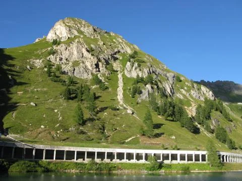 The Fedaia pass Stock Photos