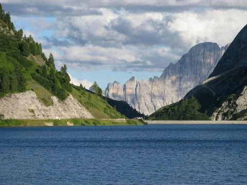 The Fedaia pass Stock Photos