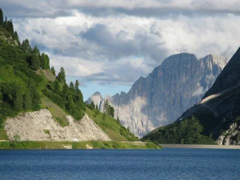 The Fedaia pass Stock Photos