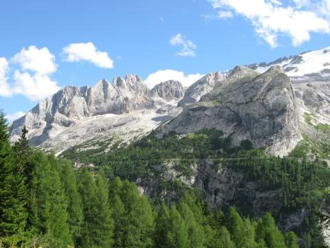 The Fedaia pass Stock Photos