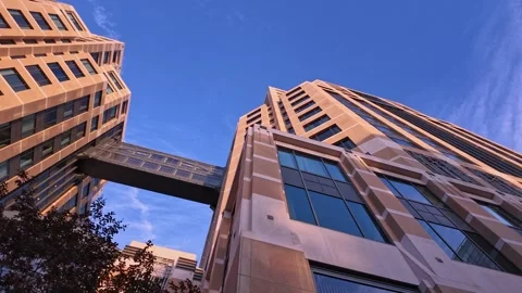 Federal Building moving architectural shot in Oakland California Video stock 345023220