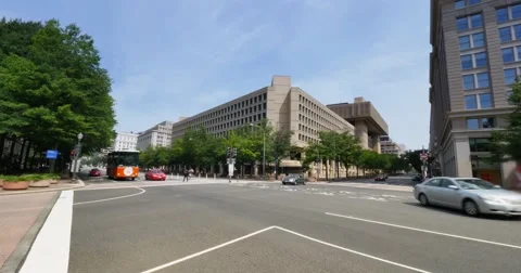 Federal Bureau of Investigation FBI Building Establishing Shot Stock Footage