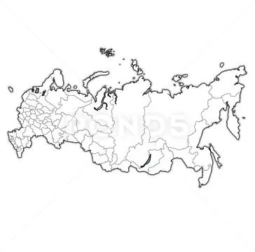 Federal city of saint petersburg on administration map of russia Stock Illustration