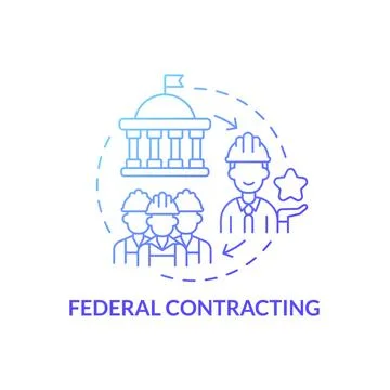 Federal contracting program concept icon Stock Illustration