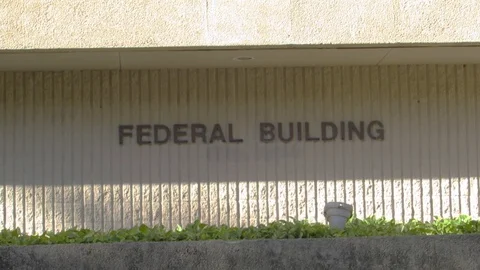 Federal Government Building in Honolulu on the Island of Oahu, Hawaii. Stock Footage