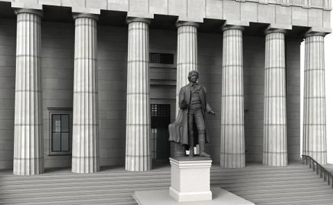 Federal hall 7 Stock Illustration