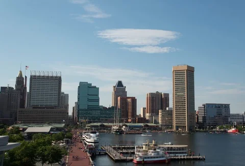 Federal Hill, Baltimore TIMELAPSE Stock Footage 129386989