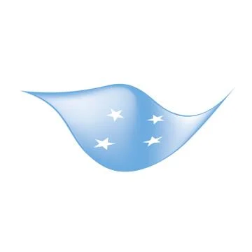 Federated States Micronesia flag Stock Illustration