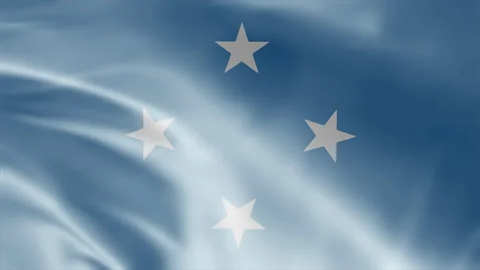 Federated States of Micronesia flag seamless loop waving animation 4k Stock Footage 252135514