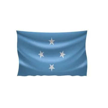 Federated States Micronesia flag, vector illustration on a white background Stock Illustration