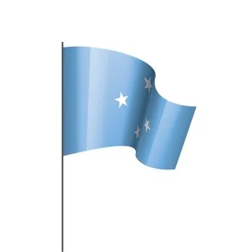 Federated States Micronesia flag, vector illustration on a white background Stock Illustration