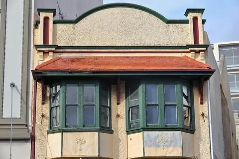 Federation Classical two story building-East Esplanade-Manly suburb. Sydney-AUS Stock Photos