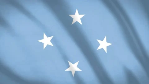 Federation Of Micronesia Flag Video stock 188117269