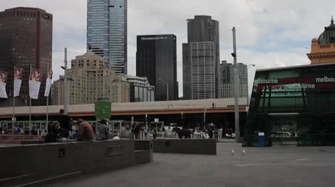 Federation Square Stock Footage 8357739