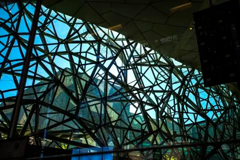Federation Square Glazed Wall Atrium Stock Photos