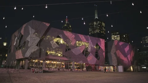 Federation Square, Melbourne, Australia Stock Footage 94134188