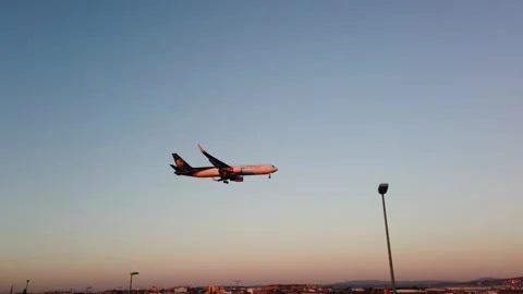FedEx Airplane Landing Stock Footage 132518802