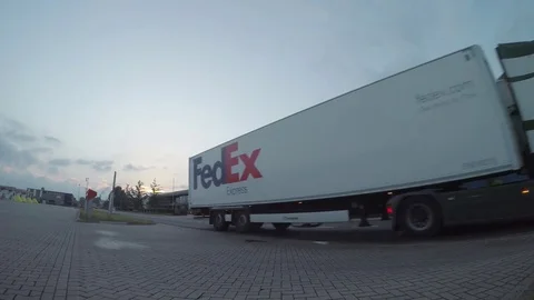 FedEx-Delivery Truck Stock Footage 83624259