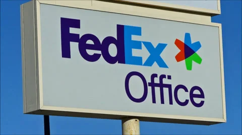 FedEx sign loop Video stock 34482569