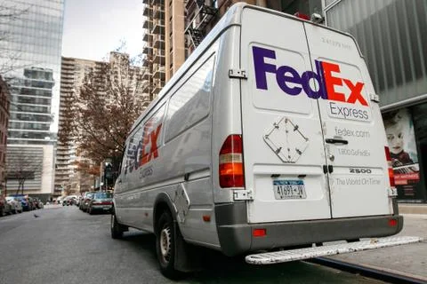 FedEx van Stock Photos