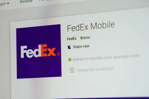 FedEx website Stock Photos