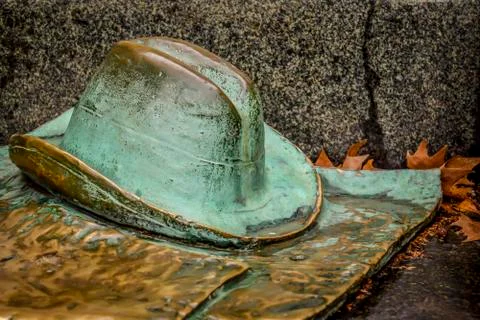 Fedora hat statue. Stock Photos