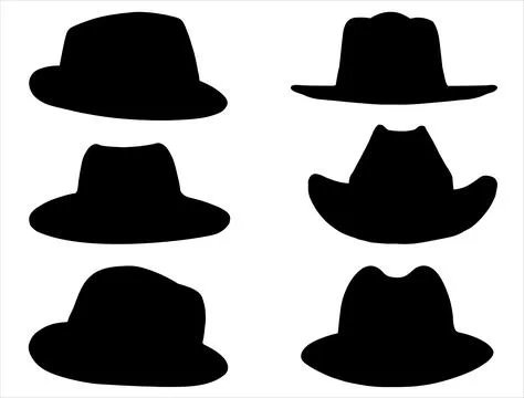 FEDORA SILHOUETTE VECTOR ART Stock Illustration