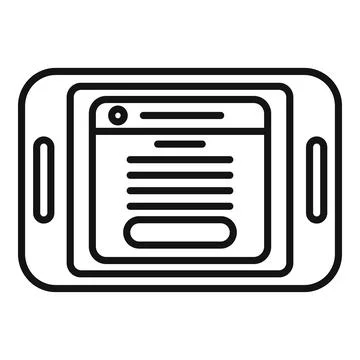 Fee subscription icon outline . Model service Stock Illustration