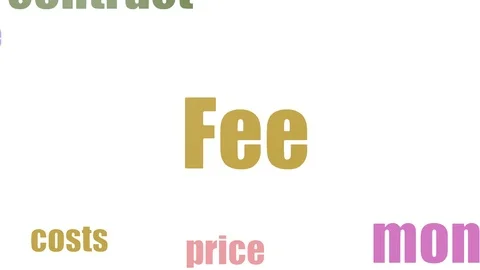 Fee Tag Cloud Animated Isolated Stock-Footage 107209449