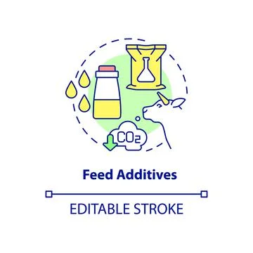 Feed additives concept icon Stock-Illustration