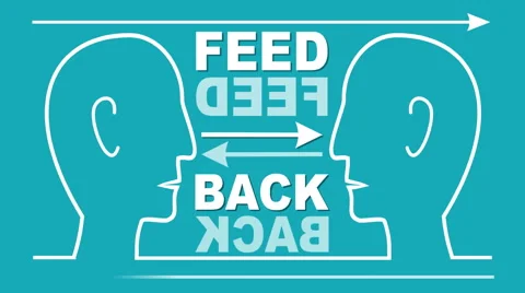 Feed back animated illustration. Two hea... | Stock Video | Pond5