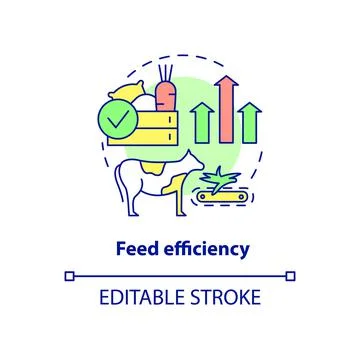 Feed efficiency concept icon Stock-Illustration