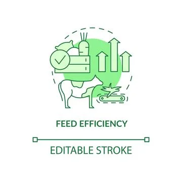 Feed efficiency green concept icon Stock-Illustration