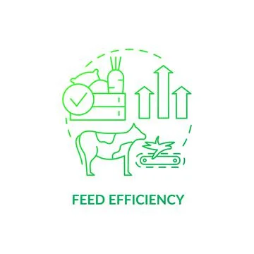 Feed efficiency green gradient concept icon Stock-Illustration