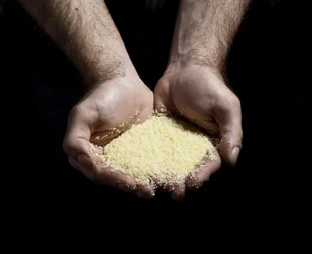 Feed in hand Stock Photos