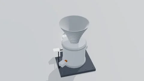 Feed lna ground station 3d loop white background 3D animation seamless loop Stock Footage 341849505