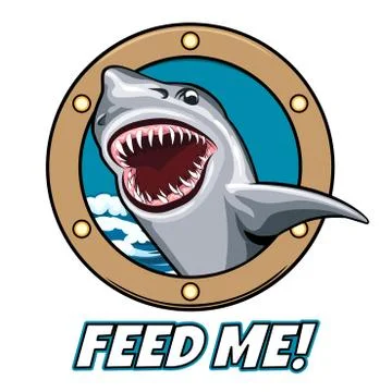 Feed Me Emblem Stock Illustration