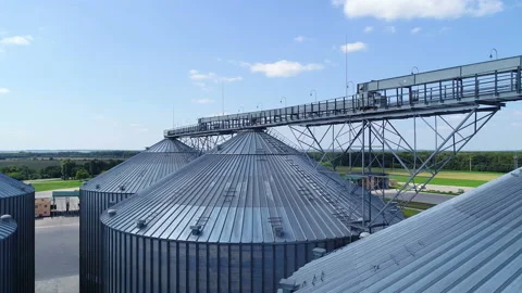 Feed Mill. Compound feed plant. Stock Footage 93406022