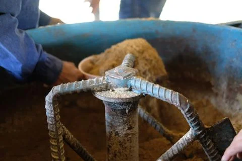 Feed mixer. machine for mixing fodder pellet for feeding animal Stock-Fotos