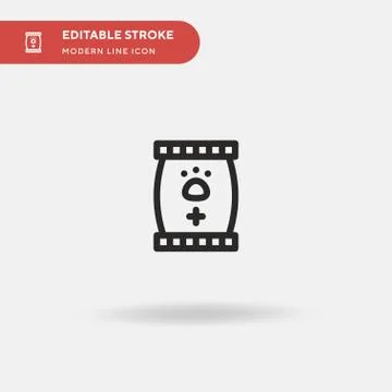 Feed Simple vector icon. Illustration symbol design template for web mobile U Stock Illustration